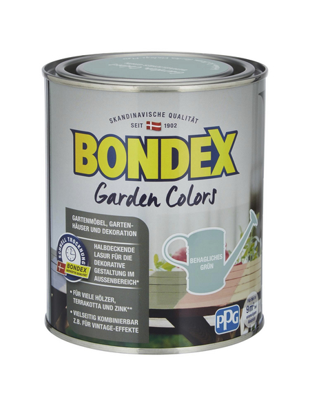 BONDEX Farblasur »Garden Colors«, behagliches grün, lasierend, 0.75l