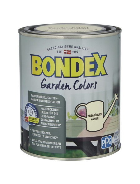 BONDEX Farblasur »Garden Colors«, kreatürlich vanille, lasierend, 0.75l