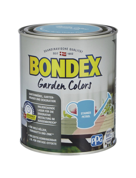 BONDEX Farblasur »Garden Colors«, starkes petrol, lasierend, 0.75l