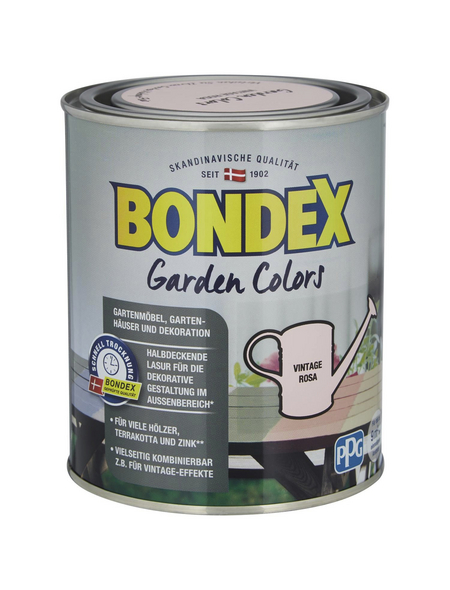BONDEX Farblasur »Garden Colors«, vintagerosa, lasierend, 0.75l