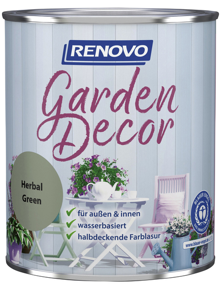 RENOVO Farblasur »Garden Decor«, für innen & außen, 0,75 l, Grün