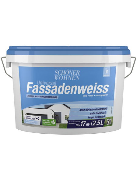 SCHÖNER WOHNEN Fassadenweiss, weiß, matt, 2,5 l - Hagebau.de