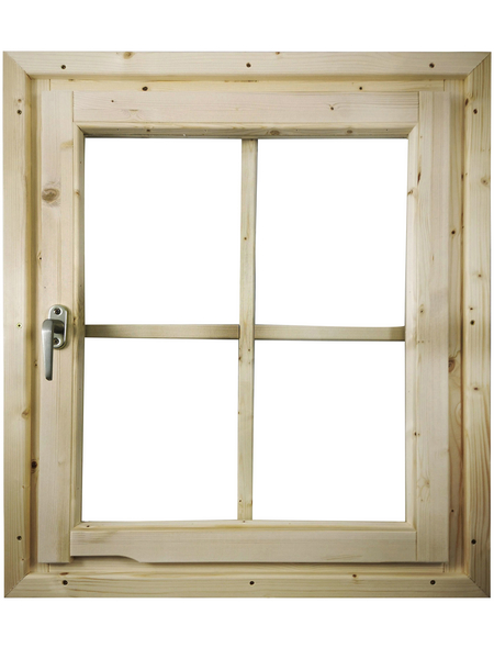 KARIBU Fenster für Gartenhäuser »38 mm «, geeignet für 40 mm Holzwand, naturbelassen