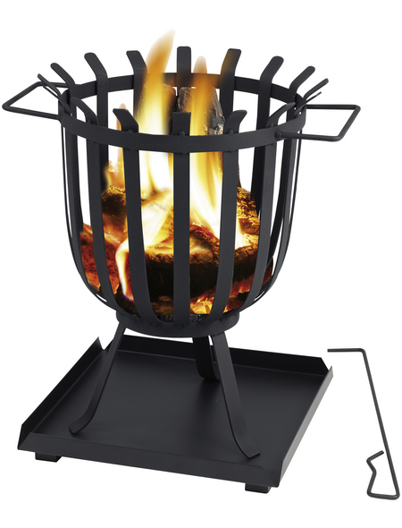 TEPRO Feuerkorb, Höhe: 45 cm, schwarz