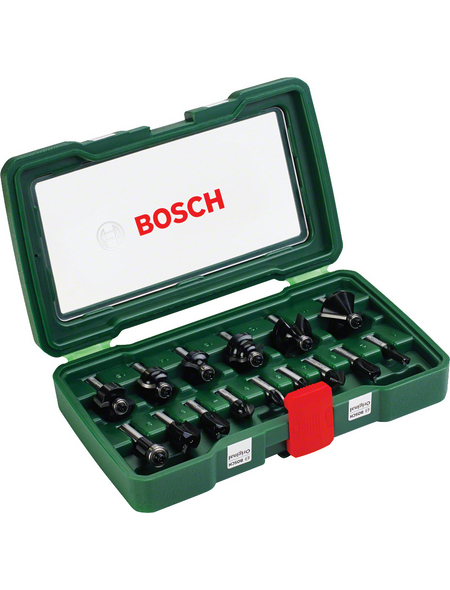 BOSCH Fräser-Satz, für Herstellen von Profilen und Verbindungen / Für Oberfräsen mit 8 mm-Aufnahme