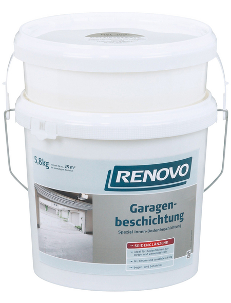 RENOVO Garagenbeschichtung seidenglänzend, steingrau RAL 7030 RENOVO Garagenbeschichtung seidenglänzend, steingrau RAL 7030