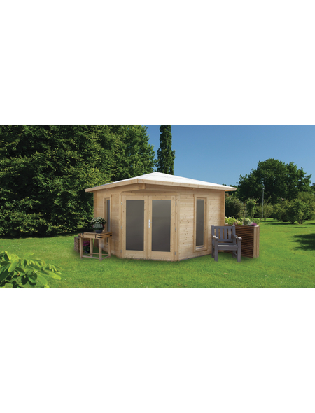 OUTDOOR LIFE PRODUCTS Gartenhaus »Karlskrona«, B x T: 357 x 357 cm, Fichte OUTDOOR LIFE PRODUCTS Gartenhaus »Karlskrona«, B x T: 357 x 357 cm, Fichte
