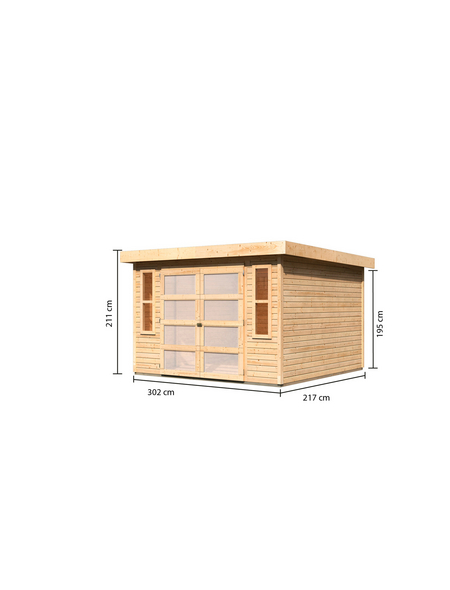 Karibu Gartenhaus Rieseby Bxt 330 X 238 Cm Flachdach Hagebau De
