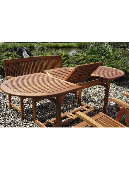 GARDEN PLEASURE Gartentisch »Stockholm« mit Holz-Tischplatte - Hagebau.de