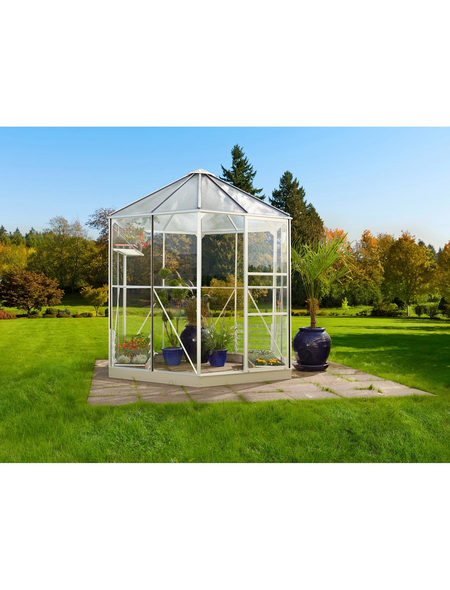 Gewächshaus »Juno«, 4,5 m², Kunststoff/Aluminium/ESG Glas, winterfest