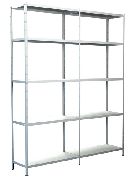 SCHULTE REGALWELT Grundregal mit Anbauregal, HxBxT 200 x 160 x 50 cm, 425 kg Traglast (max.), 10 Böden SCHULTE REGALWELT Grundregal mit Anbauregal, HxBxT 200 x 160 x 50 cm, 425 kg Traglast (max.), 10 Böden