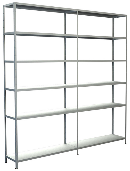SCHULTE REGALWELT Grundregal mit Anbauregal, HxBxT 230 x 220 x 35 cm, 510 kg Traglast (max.), 12 Böden SCHULTE REGALWELT Grundregal mit Anbauregal, HxBxT 230 x 220 x 35 cm, 510 kg Traglast (max.), 12 Böden