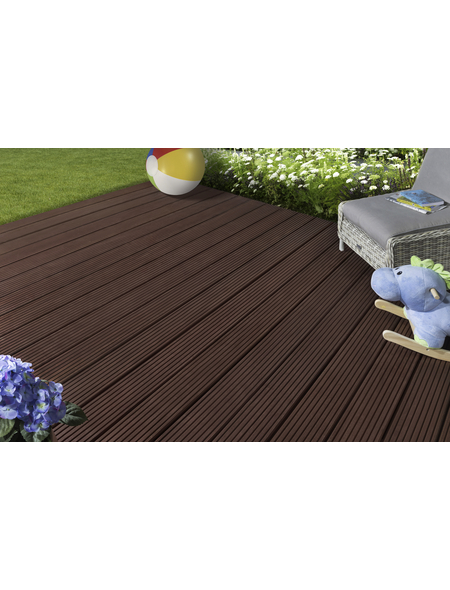 MR. GARDENER Holz-Terrassendiele »Morado«, Breite: 14,5 cm, Stärke: 2,5