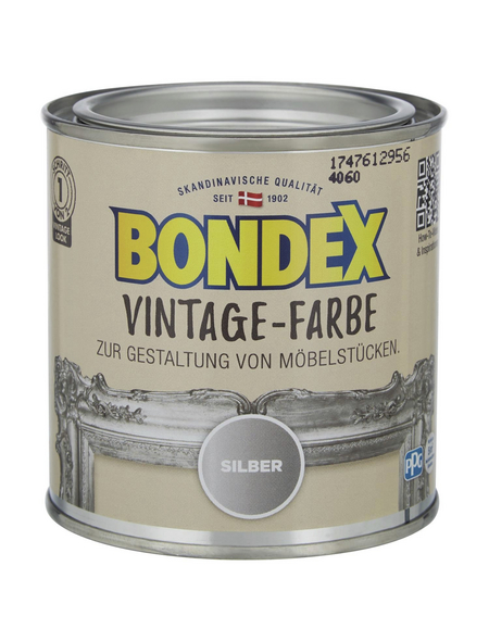 BONDEX Holzfarbe, 375 l, silberfarben