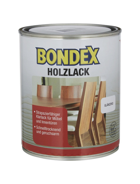 BONDEX Holzlack, für innen, 0,75 l, farblos, glänzend
