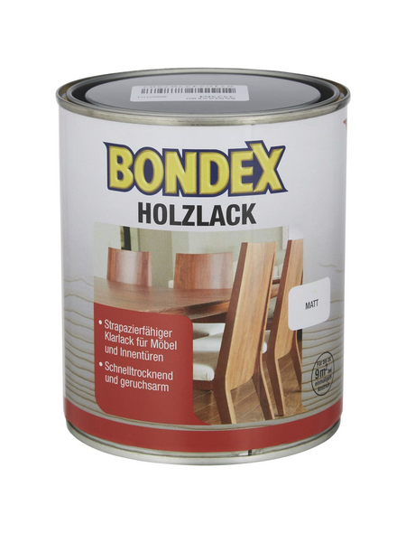 BONDEX Holzlack, für innen, 0,75 l, farblos, matt - Hagebau.de