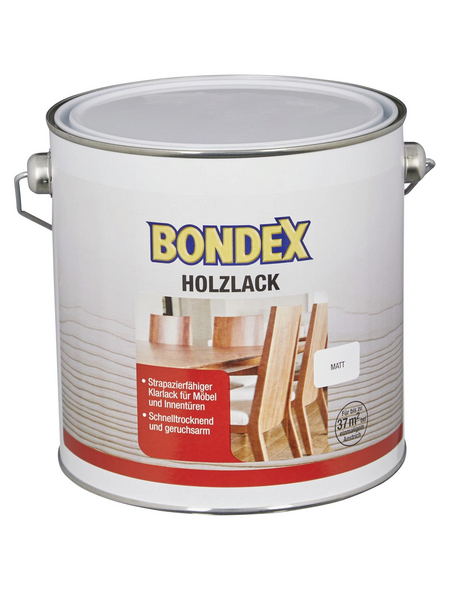 BONDEX Holzlack, für innen, 2,5 l, farblos, matt