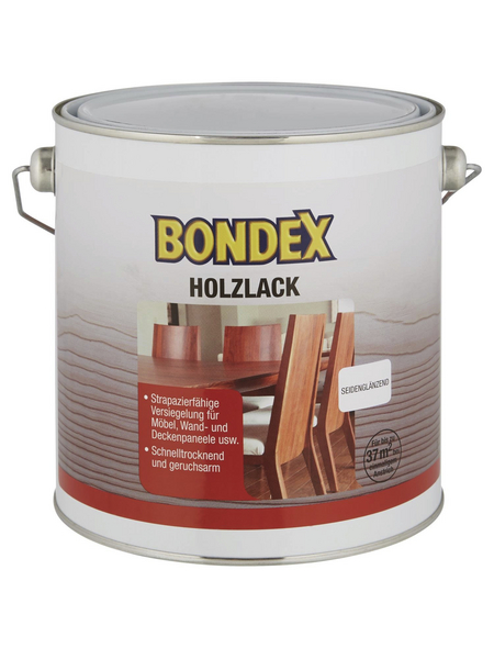 BONDEX Holzlack, für innen, 2,5 l, farblos, seidenglänzend