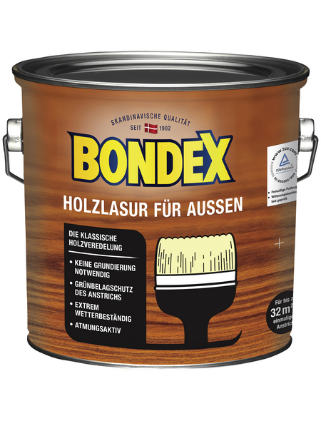 BONDEX Holzlasur, für außen, 2,5 l, Kastanie