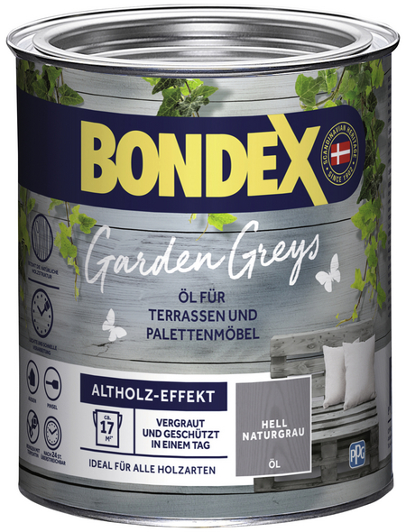 BONDEX Holzöl, 0,75 l, naturgrau