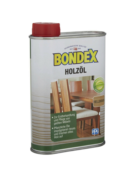 BONDEX Holzöl, hellbraun, matt, 0,25 l