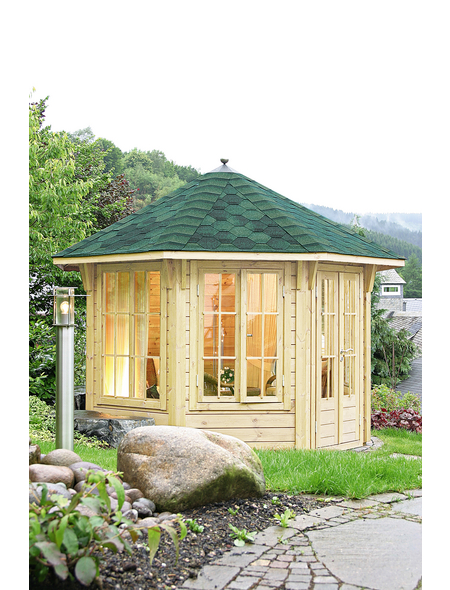 WOLFF Holzpavillon »Capri 3.5«, achteckig, achteckig, BxT: 350 x 350 cm