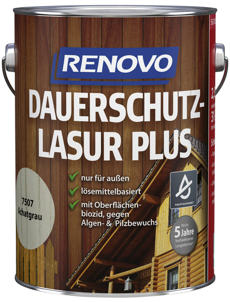 RENOVO Holzschutz-Lasur »PLUS«, Achatgrau RENOVO Holzschutz-Lasur »PLUS«, Achatgrau
