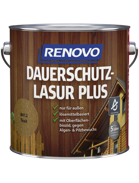 RENOVO Holzschutz-Lasur »PLUS«, Teak, außen RENOVO Holzschutz-Lasur »PLUS«, Teak, außen