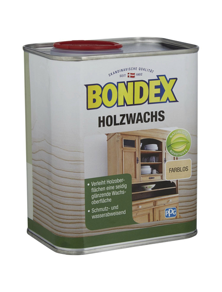 BONDEX Holzwachs, 0,75 l, transparent