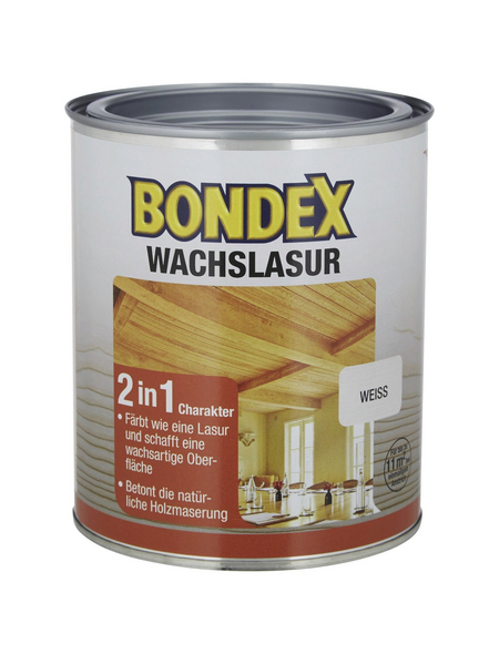 BONDEX Holzwachs, 0,75 l, weiß