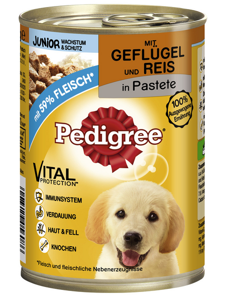  Hunde-Nassfutter, Geflügel & REis, 400 g