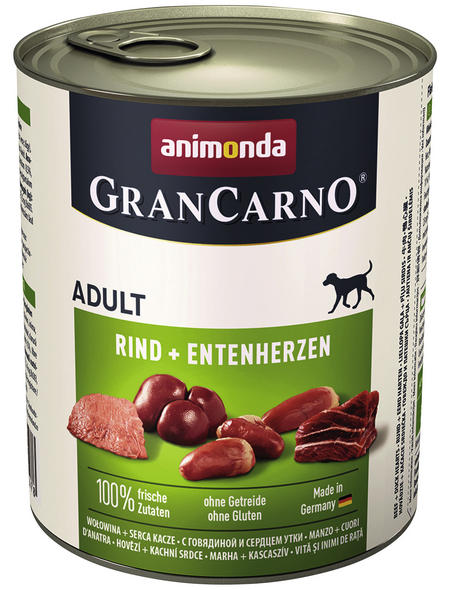 ANIMONDA Hunde-Nassfutter »GranCarno«, Rind/Herz, 800 g