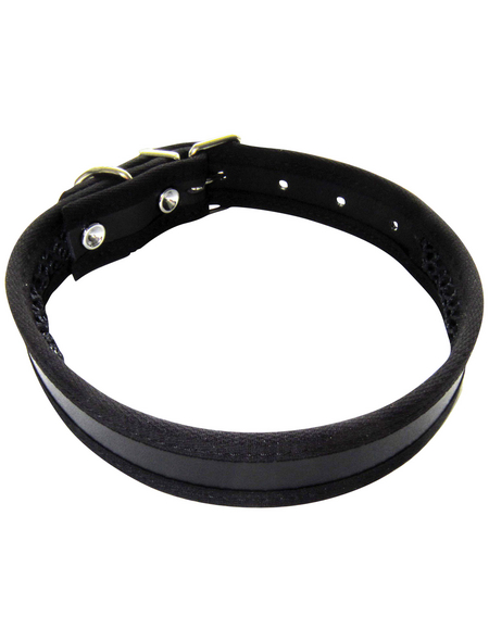  Hundehalsband, Größe: 30 cm, Rindsleder, schwarz