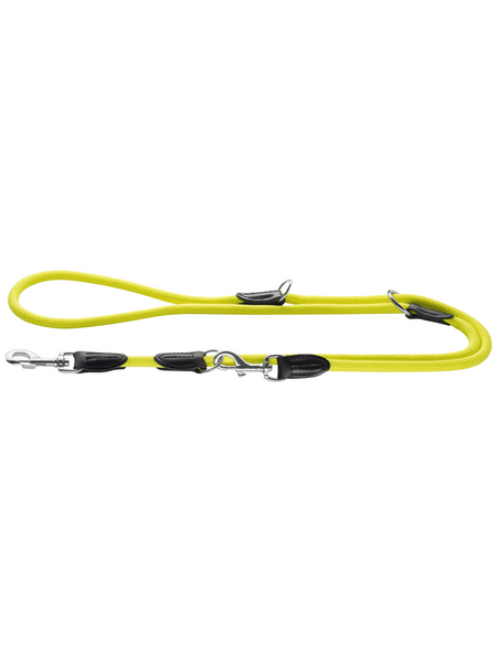 HUNTER Hundeleine, Freestyle verstellbar, 1,0/200 cm, Polyamid (PA) | Nylon, Neongelb