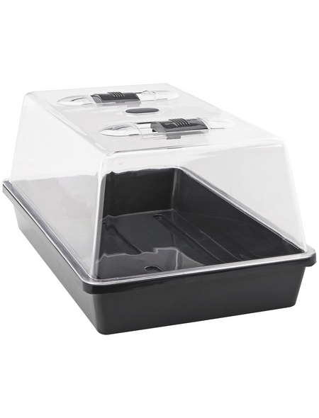 MR. GARDENER Indoor-Gewächshaus, BxL: 24 x 38cm, Kunststoff, anthrazit