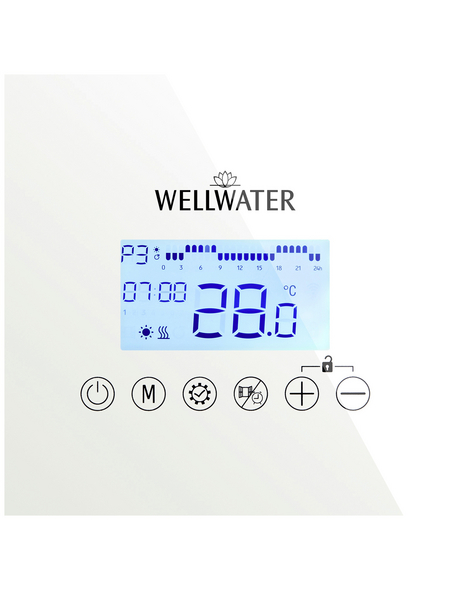 WELLWATER Infrarot Glasheizelement, max. Heizleistung: 800 w, (BxH): 6,7 x 120 cm