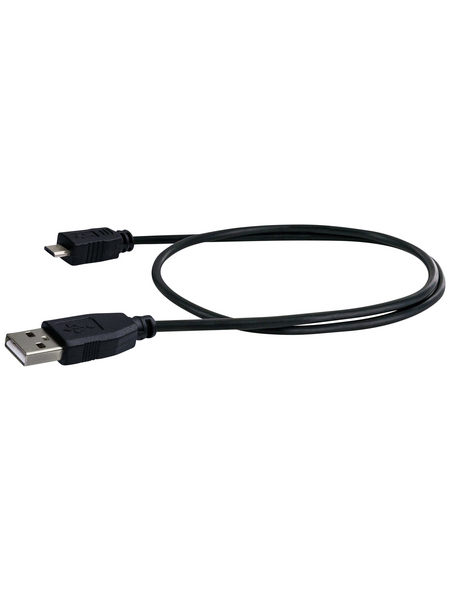 SCHWAIGER Kabel, 1x USB 2.0 A / 1x USB Micro B, Schwarz, 0,5 m