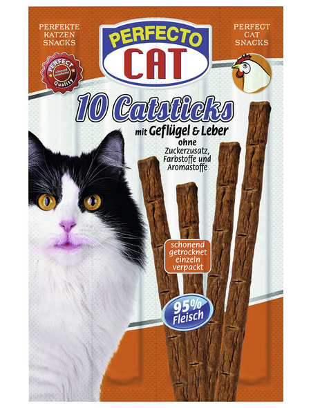 PERFECTO CAT Katzensnack »CATSTICKS«, 50 g, Geflügel/Leber