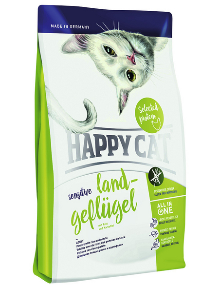 Happy Cat Katzentrockenfutter Sensitive 4 Beutel A 1400 G Hagebau De