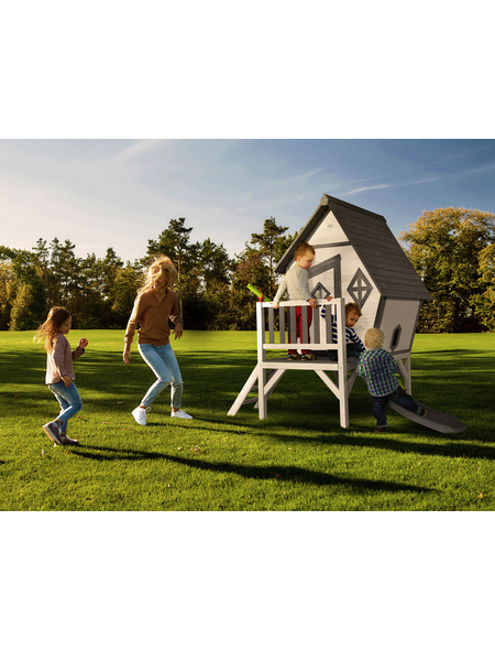 AXI Kinderspielhaus »Cabin XL«, BxHxT: 240 x 215 x 167 cm, Holz, grau/weiß