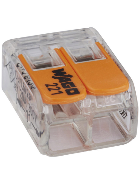 WAGO Klemme, COMPACT, Kunststoff, Orange, Kabel von 0,05 bis 2,5 mm²