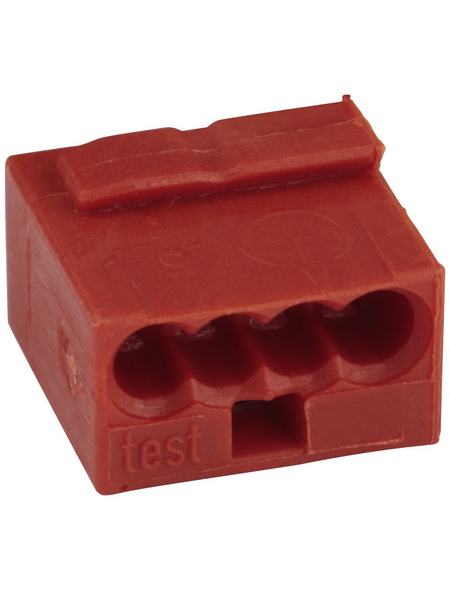WAGO Klemme, MICRO, Kunststoff, Rot, Leiter mit einem Querschnitt von 0,6 bis 0,8 mm²