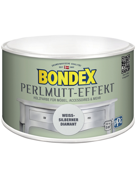 BONDEX Kreativ Perlmuttfarbe, 0,5 l, weiß
