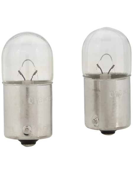 PHILIPS Kugellampe, R10W, BA15s, 10 W, 2 Stück