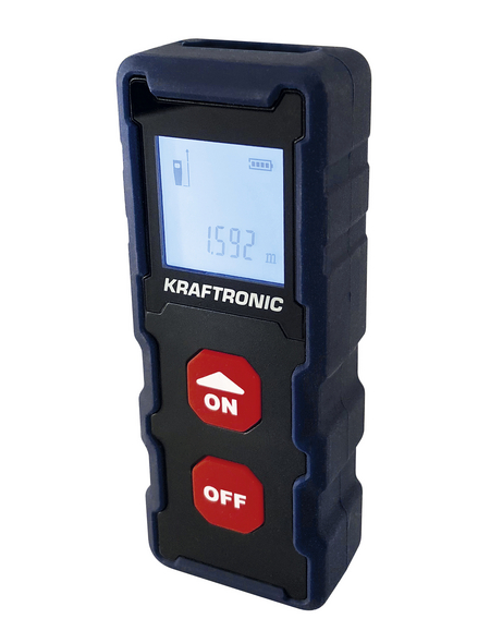KRAFTRONIC Laser-Entfernungsmesser, bis max. 20 m, blau/schwarz
