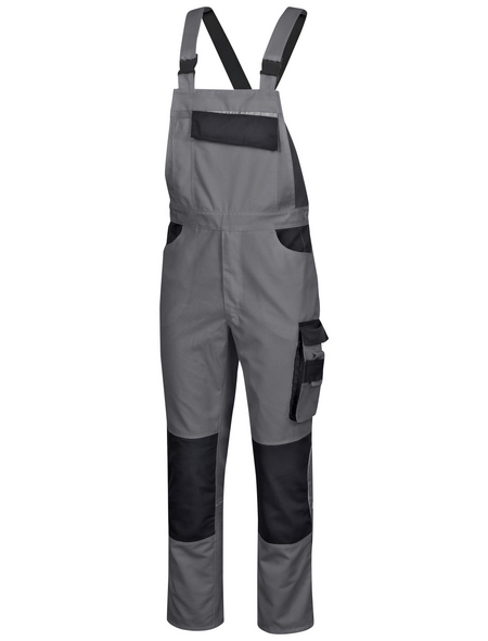 SAFETY AND MORE Latzhose EXTREME Polyester/Baumwolle grau/schwarz Gr. S SAFETY AND MORE Latzhose EXTREME Polyester/Baumwolle grau/schwarz Gr. S