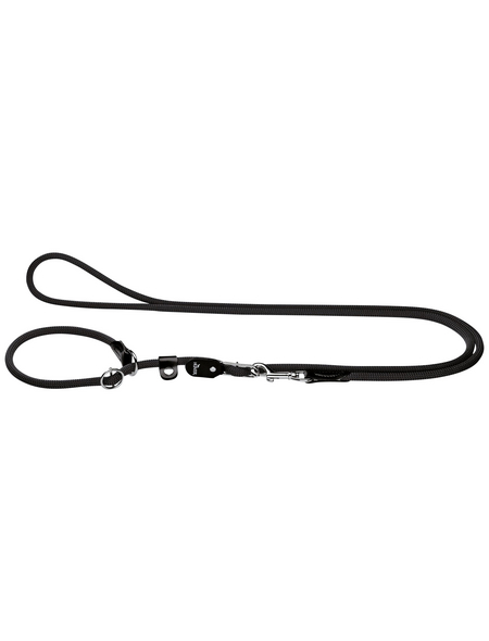 HUNTER Leine mit integrierter Halsung, Retriever-Leine Freestyle, 1,0/260 cm, Polyamid (PA) | Nylon, Schwarz