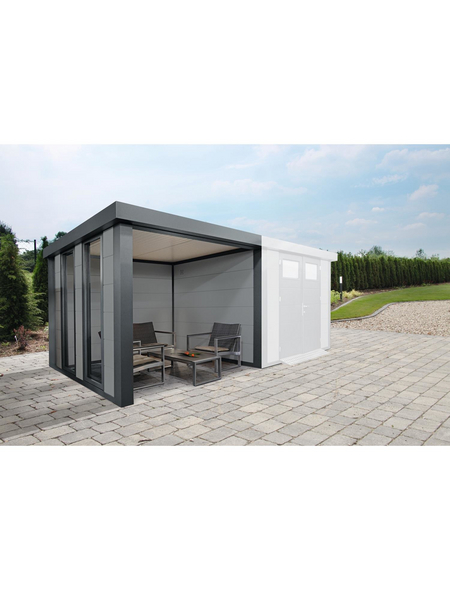 WOLFF FINNHAUS Loungeanbau »Eleganto Lounge + 2 Fenster L Lichtgrau« WOLFF FINNHAUS Loungeanbau »Eleganto Lounge + 2 Fenster L Lichtgrau«
