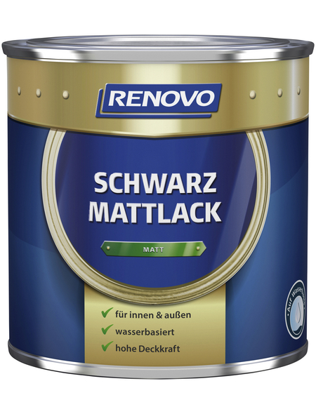 RENOVO Mattlack, 375 ml, schwarz