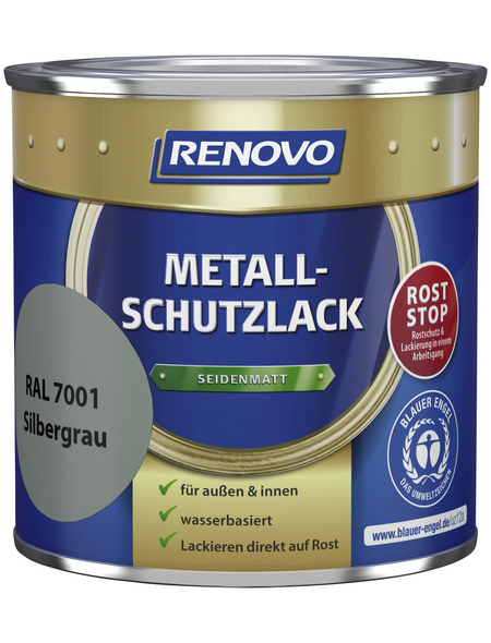 RENOVO Metallschutzlack Silbergrau, seidenmatt RENOVO Metallschutzlack Silbergrau, seidenmatt